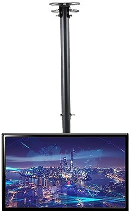 soporte pared tv,soporte pared tv, Soporte de techo for TV inclinable y giratorio, se adapta a la mayoría de televisores de pantalla plana LCD de 14-32, abatible hacia abajo de 30°, montaje en techo