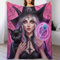 Halloween-Hexe Decke Decke Dicke Kuscheldecke Mit 3D Muster Fleece Warm & Weich Flauschige Flannel Decke, Vier Jahreszeiten Bett Sofadecke（180×200cm）