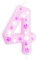 mciskin Pink Dog Paw Birthday Candles,Boy Girl 4th Birthday Decoration,Pink Birthday Number Candles,Cute Paw Print Number 4 Candles for Cake,Dog Party Cake Decorations, Pet Themed Party Supplies