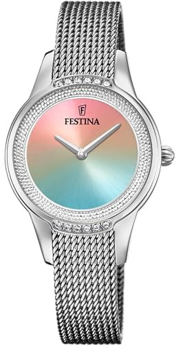 Montre FESTINA pour Femme F20494/9 Mademoiselle Boîtier en Acier Inoxydable Gris Bracelet en Acier Inoxydable Gris