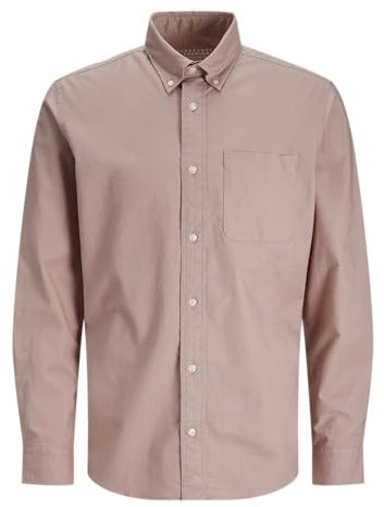 JACK & JONES Jprbrook Oxford T-Shirt L/S Noos, Adobe Rose, S