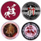 4 Tempelritter Emaille Pins Freimaurer Kreuz Metalllegierung Pins Kleidung Rucksäcke Hüte Zubehör Thema Party Supplies, Metall, Kein Edelstein