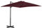 Iiaky Ampelschirm mit Aluminium-Mast Windsicherung Ampelschirm Sonnenschirme FüR Terrasse Garten Sonnenschirm Bordeauxrot 250x250 cm