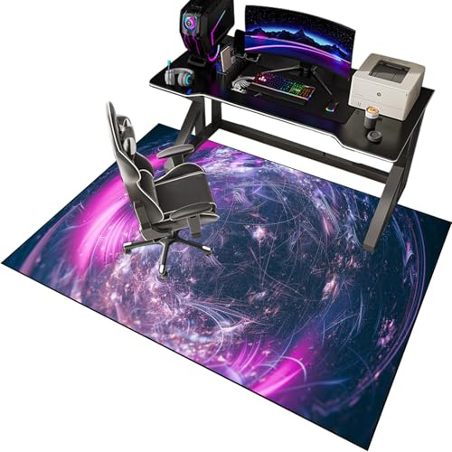 EYKWKB 80 x 120 cm Gaming Chair Mat for Carpet Floors, Chair Mat for Hard Floor, Carpet Protector Chair Mat, Office Chair Mat Desks Mats Large, Floor Protector for Home Office Study Wooden Floors