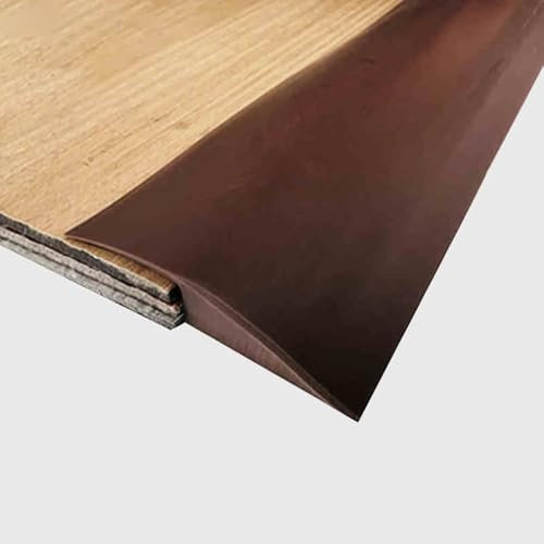 YHDMDQ Übergangsstreifen Selbstklebend, PVC Boden-Leiste Übergangsschiene, Fußböden Abdeckleiste Für Fliesen Holz Laminat, Höhenausgleich 5mm(Coffee,6.56ft/2m)