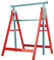 Neilsen CT6203 2X Foldable Sawhorses - Heavy-Duty Metal, Telescopic Height Adjustment, Dual Locking Safety Arms