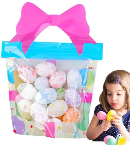Jubilofex Easter Foam Eggs - gefleckte Ostereier | Dekoration für kleine gefleckte Eier 18X | Festivalfeier bietet farbenfrohe Eier zum Befüllen der Körbe