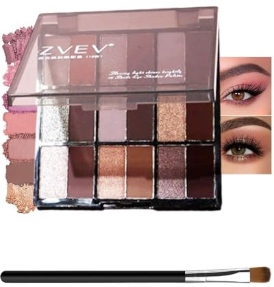MYGLOAR palette di ombretti, tavolozza di ombretti color bronzo altamente pigmentati, True Signature, finitura crema, opaca e brillante, 18 tonalità sfumabili(Piastra nera)