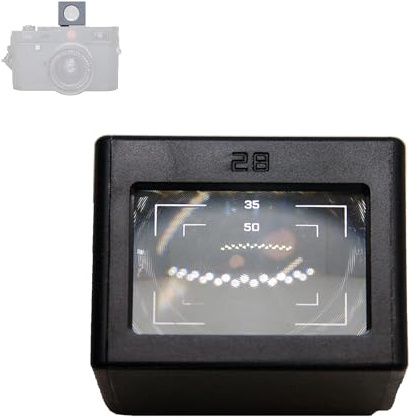 SZZCNOX Camera External Optical Waist Level Viewfinder, 28mm Optical Waist-Level Viewfinder, with 35/50 Frame or 40 Frame, Boot Foot Left - Right Offset Adjustable (28mm(35/50 Frame))