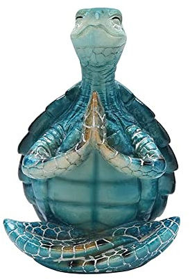 Asyduey Turtle- Meditation Yoga Turtle Decor- Yoga Turtle Figurine for Spiritual Garden Room Decor (A)
