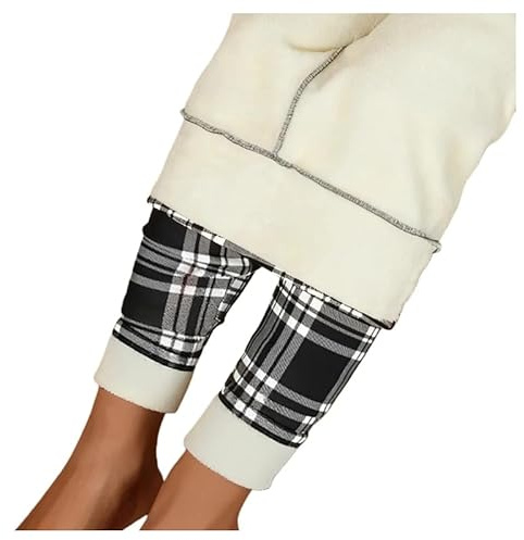 Rot Plaid Weihnachts Leggings Damen Weihnachtsleggings Warm High Waist Skinny Christmas Druck Leggings Weihnachten Muster Push Up Workout Yoga Sport Hose Jogginghose Weihnachtshose 6xl s Wein Rosa