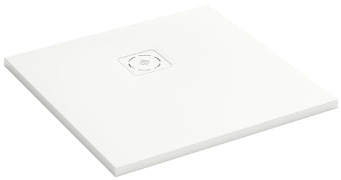 Jacob Delafon - Receveur de Douche Extraplat Struktura - 90x90 cm - Gel Coat Neoroc Ultra Résistant - Antidérapant PN24 - Surface Pierre Naturelle Antibactérienne - Blanc Gypse - E62801-SS2