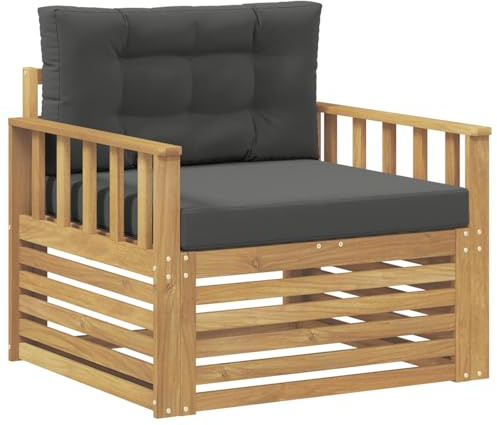 vidaXL Outdoor-Sofa Polyester Weiß, Gartenmöbel, modernes Outdoor-Sofa, modulare Lounge, Elegante Terrassen-Sitze