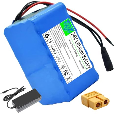 WSDAV 24 Volt Lithium Battery 24V Rechargeable Battery 2Ah 4Ah 6Ah 8Ah 10Ah 12Ah Lithium Battery Pack with Charger,24V2Ah