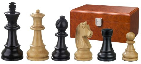 Philos 2126 - Schachfiguren Ludwig XIV, Königshöhe 110 mm, gewichtet, in Figurenbox