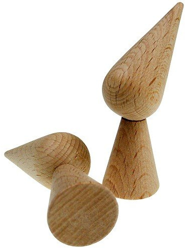 Figurenkegel Wichtel - Figuren aus Holz 62mm, 13 Stück