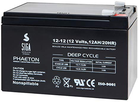 Blei Akku 12V 12Ah 12 V 10 Ah AGM Gel Batterie extrem zyklenfest