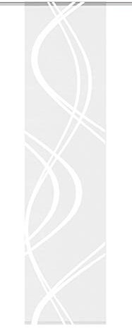 Home Fashion Panel Deslizante, Poliéster, Blanco, 245 x 60 cm