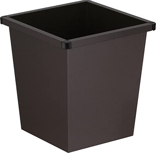 V-Part Papierkorb aus Metall rechteckig 27 Liter, schwarz