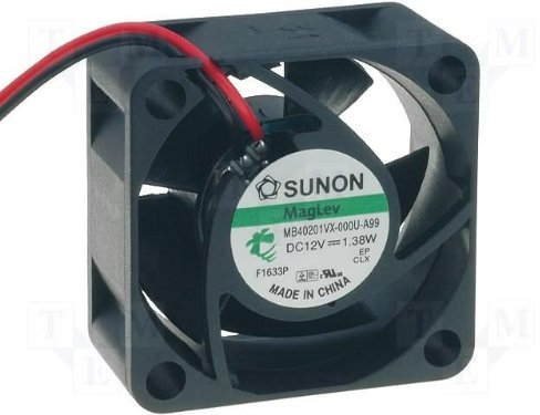 Sunon Ventilateur 40 x 40 x 20 mm MF40201VX-A99 DC 12 V 8000 TR/Min 28 dBA Roulement vapo 2 Fils