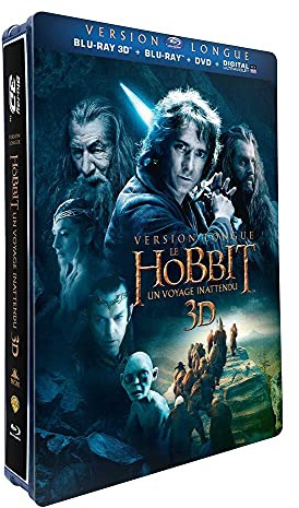 Le Hobbit : un voyage inattendu - version longue - Blu-ray 3D + Blu-ray + DVD + DIGITAL Ultraviolet - Edition Limitée Steelbook(TM) Jumbo