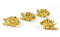 Helmecke & Hoffmann * 4er Set Baumkerzenhalter Kerzenhalter für den Weihnachtsbaum | Gold oder Silber (Gold)