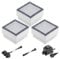 ledscom.de LED Pflaster-Stein Gorgon Boden-Einbauleuchte für außen, 10x10cm, 12V, warm-weiß 3er Set