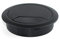 Emuca - Pasacables de mesa circular Ø80mm de plástico negro, tapa pasacables encastrable en mesa de oficina/escritorio, lote de 4
