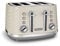 Morphy Richards Vector 4 Slice Toaster, High Gloss Geometric Design, Defrost and Reheat, Variable Width Slots, Removable Crumb Tray, Cream, 248132