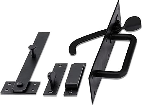 XFORT® Black Suffolk Gate Latch, Garden Gate Latch, Door Catch, Gate Latches, Gate Latch, Door Latch, Gate Lock, Door Latches, Garden Gate Latches And Catches, Shed Door Latch,Shed Latch, Gate Fixings