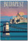 REFRIGERATOR MAGNET Vintage-Stil Budapest Magnet 2.5 x 3.5 Brown Kunststoff 1 Stück