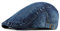 Denim Schiebermütze Herren & Damen Sommer Flatcap Barett Schirmmütze Sportmütze (Dunkelblau)