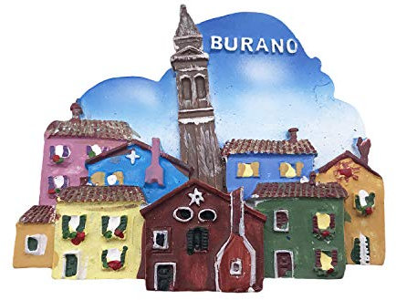 Burano Venice Italy 3D Refrigerator Magnet Tourist Travel Souvenirs Handmade Resin Craft Magnetic Stickers Home Kitchen Decoration Fridge Magnet Collection Gift