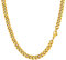 PROSTEEL Herren Kette Collier 18k vergoldet 46cm/18 in. Panzerkette Halskette 6mm breit kubanische Gliederkette Hip Hop Link Chain Necklace Modeschmuck Accessoire für Männer Frauen