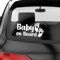 PrintAttack P003 | Baby on Board Aufkleber Füße Baby in Car Auto Sticker Babyaufkleber Autoaufkleber Vinyl