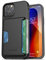 Encased iPhone 12 Pro Max Wallet Case (2020) Protective Shockproof Case with Card Holder Slot (3 Credit Cards Capacity) Black