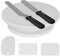 Bandeja giratoria para Tartas, Kit de pastelería Torta giratoria con 2 glacage Espátula y 3 glacage Giratorio de Torta