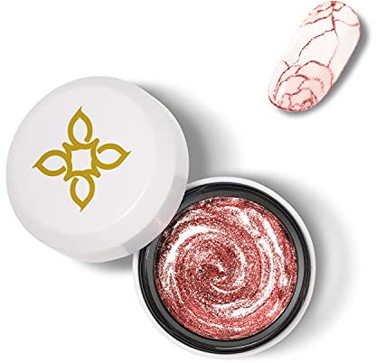 BLUESKY Metallic Sparkle Gel Paint Pots Glitter Nail Art Heart Of Gold Rose Gold Pink 5G