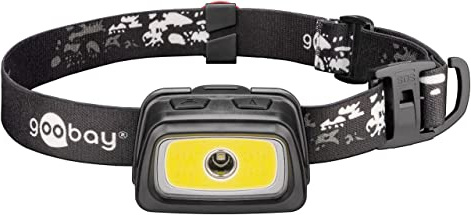 goobay 583919 LED-Stirnlampe mit hoher Helligkeit, 240 lm, Schwarz