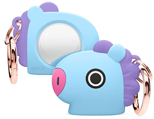 elago BT21 Silikonhülle Kompatibel mit AirTag Case, mit Air Tag Schlüsselanhänger - Fallschutz, Tracking Schlüssel, Rucksäcke, Geldbörsen, Tracking Tag Nicht Inbegriffen [Offizielle Ware] (MANG)