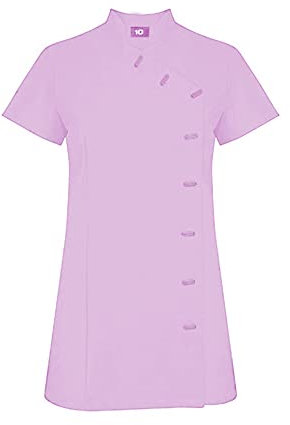 Beauty-Tunika, für Kosmetikerin, für Nagelmassage, Therapeuten, Schwarz, Uniform (Größe 36-50), Flieder, 40