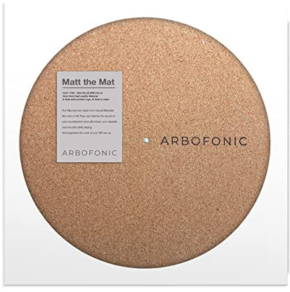 ARBOFONIC – Matt The Mat Plattentellerauflage aus Kork (3mm) | antistatische Matte für alle Plattenspieler