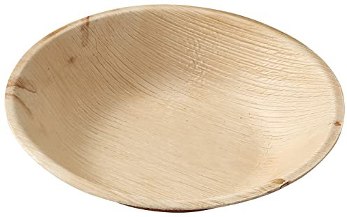Judge Pure Leaf Disposable Bowls, Pack of 25 Areca Palm Leaf Bowls 7/18cm, Fridge and Freezer Safe, Microwaveable