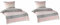 MB Warenhandel24 Bettwäsche Seersucker Microfaser 4 teilig Doppelpack Spar Set mit Reißverschluss 2X 135x200 cm + 2X 80x80 cm (Klara)