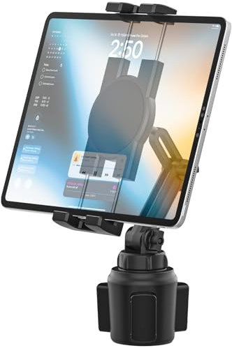 Phichy Porta Tablet & Telefono Tazza Camion con Braccio Regolabile, per iPad Pro 12.9 10.5 9.7 Air Mini 5 4 3 2, Samsung Tab, iPhone 12 Pro Max e 4-13 pollice
