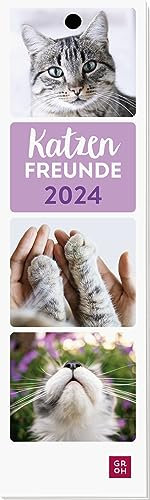 Lesezeichenkalender 2024: Katzenfreunde: Kleiner Monatskalender zum Aufstellen oder Aufhängen mit 12 Lesezeichen zum Abtrennen
