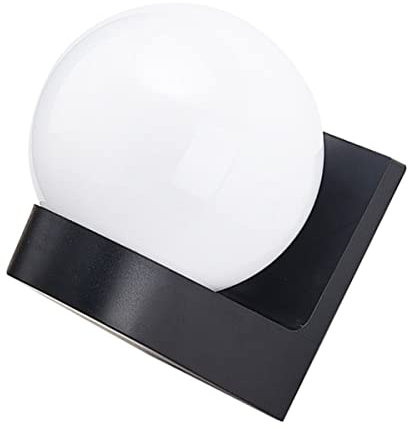 LABRIMP Außenwandleuchte Led Wandlampe Beleuchtet Für Garten Flur Schlichtes Design Schwarz Weiß Langlebig Sicher Und Einfach Zu Montieren