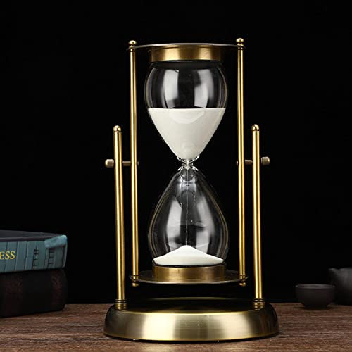 RUNLAIKEJI Sablier de 60 minutes, décoration de sablier, grand sablier, horloge, sablier, verre de 1 heure, sablier, pour cadeaux, mariage, maison, bureau, décoration