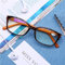DOOViC Blaulichtfilter Computer Lesebrille 1,0 Bambus Mustern Büegel Schildkröte/Rechteckig Rahmen Federscharnier Brille mit Stärke für Herren/Damen
