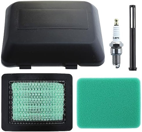 Filtro de Aire para Honda GV135 GCV160 GCV190 GX100 Cortacésped y sus series, ADEFOL Filtro de Aire + Tapa + Prefiltro + Bujía + Filtro de Combustible Piezas Repuesto Accesorio Motor